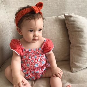 Baby bow headbands handmade crochet style